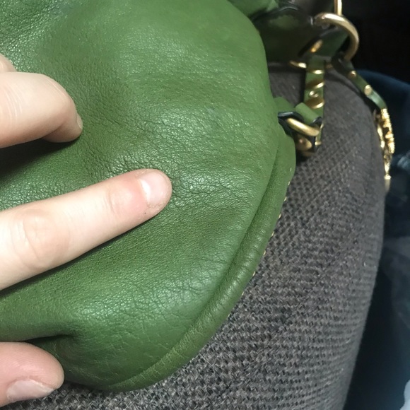 Juicy Couture vintage leather hobo in olive - Picture 12 of 16
